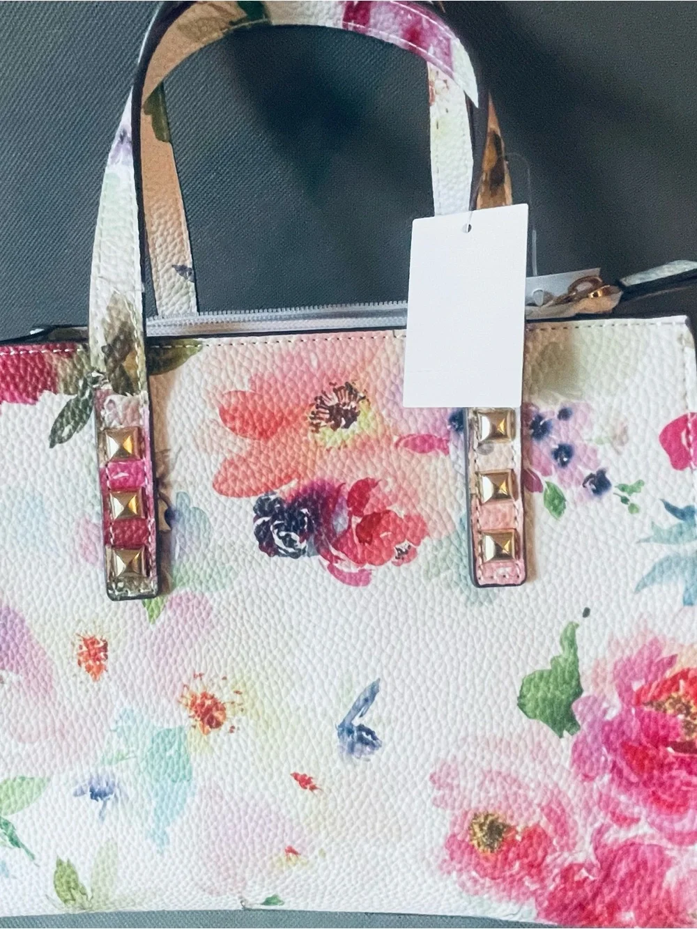 Carlos Santana Watercolor Floral Crossbody Satchel Handbag Set NWT